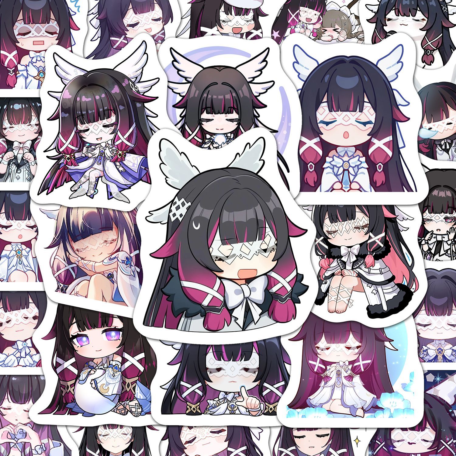 Laptop Accessories For Students - 60Pcs Genshin Impact Columbina Anime Student