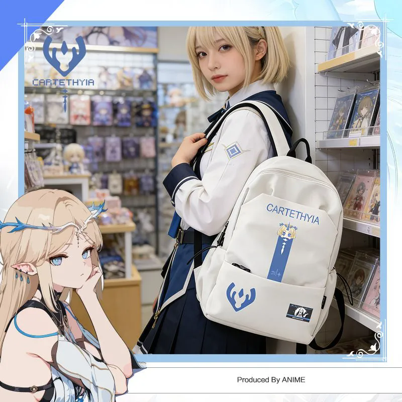 Laptop Accessories For Students - Wuthering Waves Cartethyia Backpack Students Cute