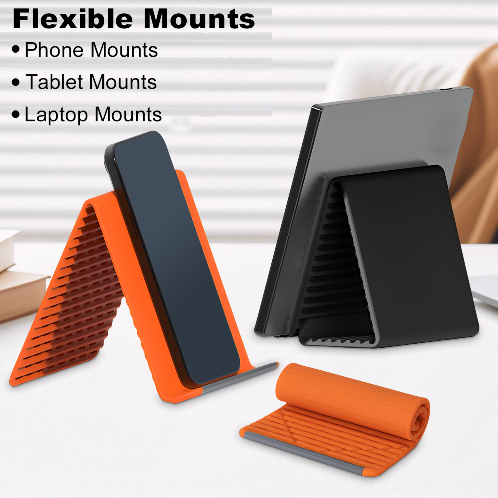 Laptop Stand Portable - Silicone Adjustable Angle Phone Stand Desk