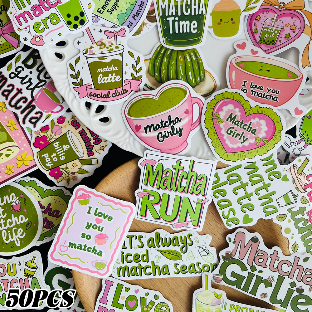 Laptop Accessories Girly - 50PCS Matcha Girl Stickers Fashion Personality