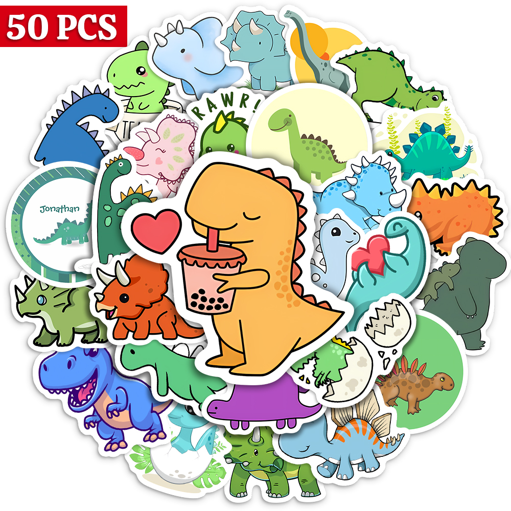 Laptop Accessories Kids - Cute Lovely dinosaur Stickers Kawaii Animal