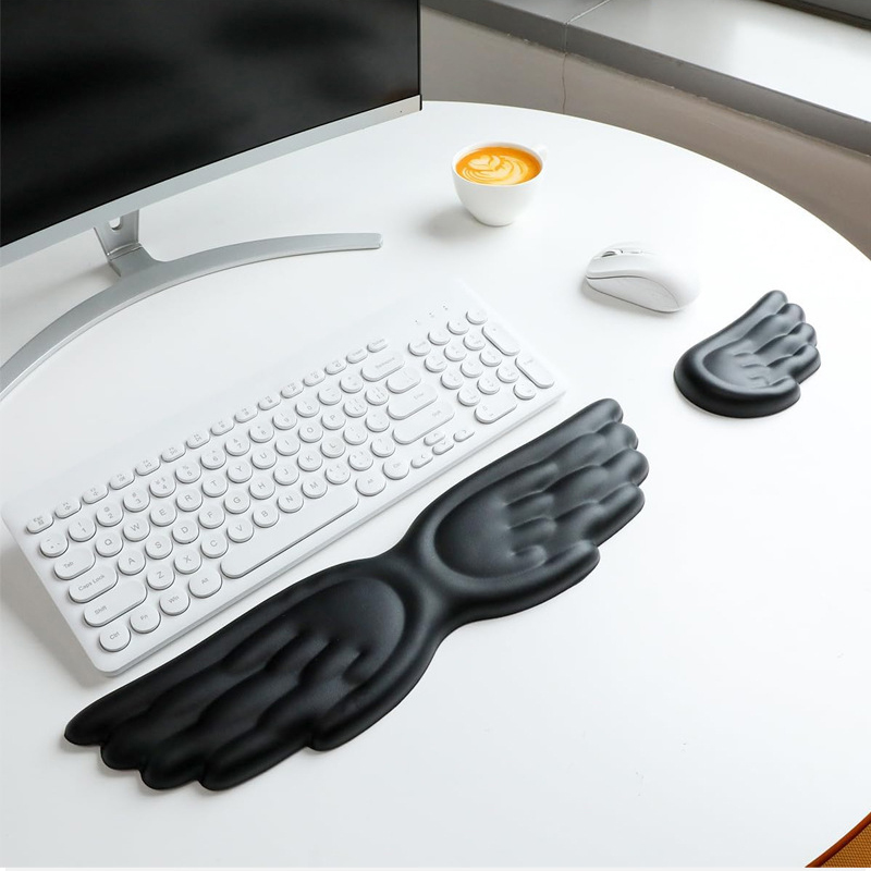 Laptop Ergonomic Accessories - Keyboard Mouse Wrist Rest Angel Wing