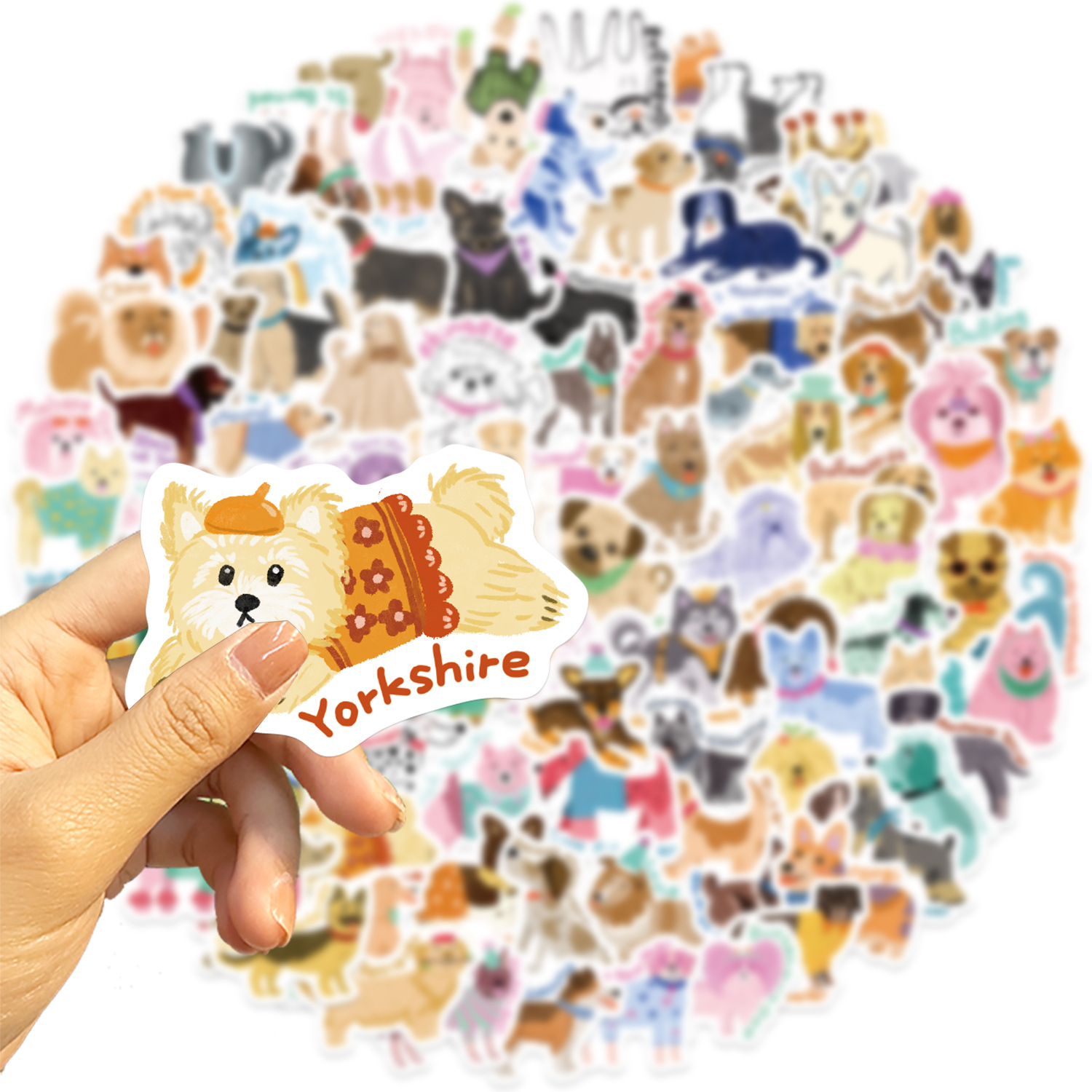 100PCS Cute Dog Graffiti Stick – обзор и цена Laptop Accessories Kids