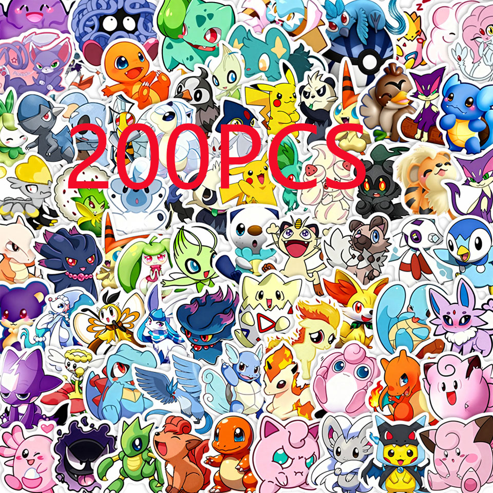 100/200pcs Pokemon Anime Stick – обзор и цена Laptop Accessories Kids