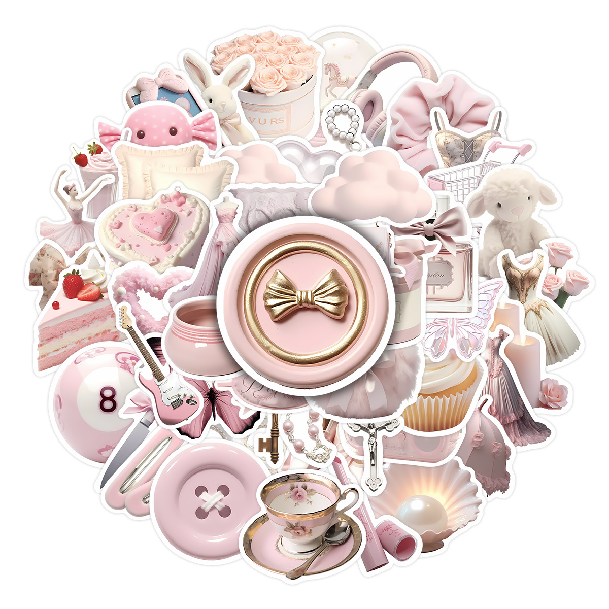 50/100pcs Cute Pink Girl Carto – обзор и цена Laptop Accessories Girly