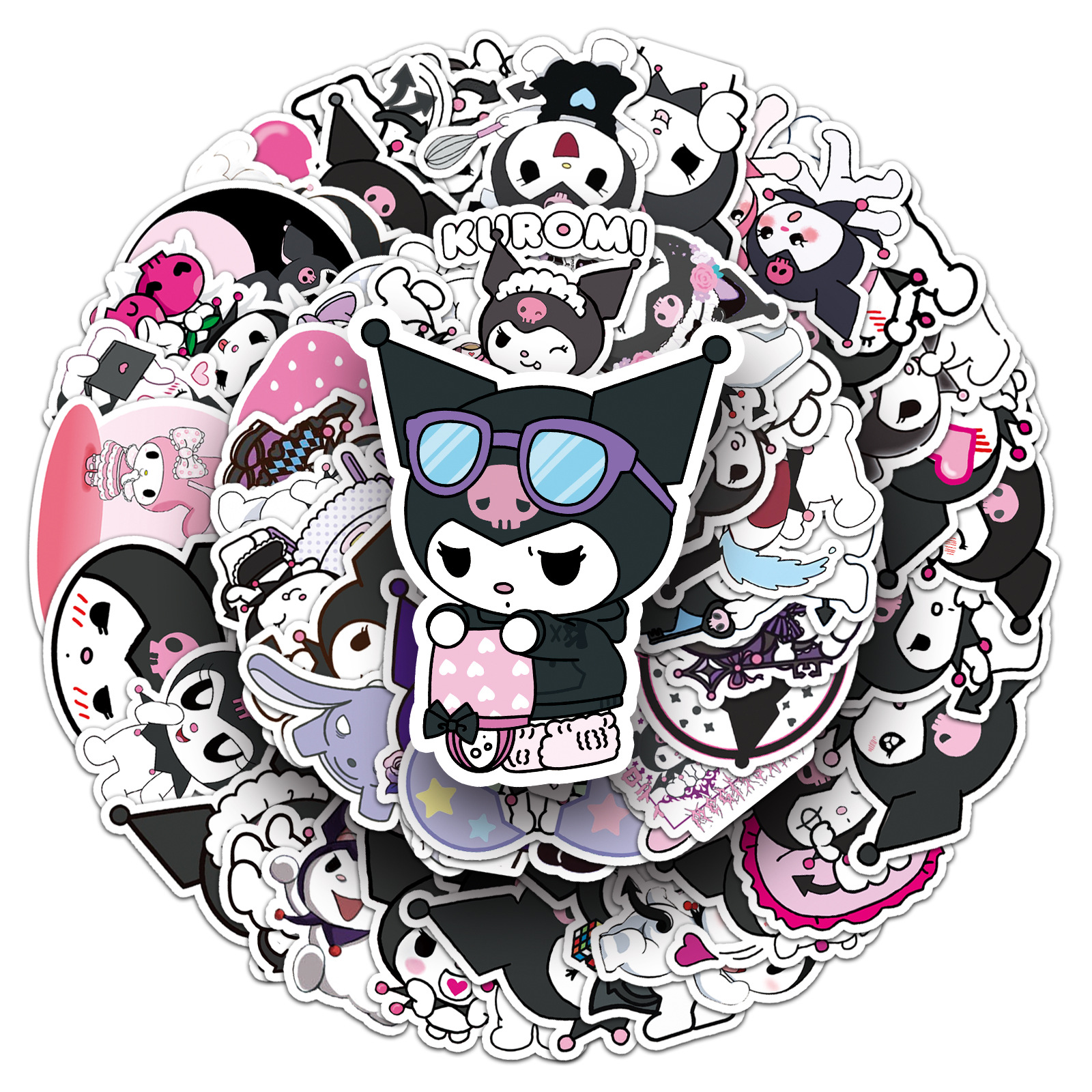 100Pcs Sanrio Kuromi Anime Car – обзор и цена Laptop Accessories Girly