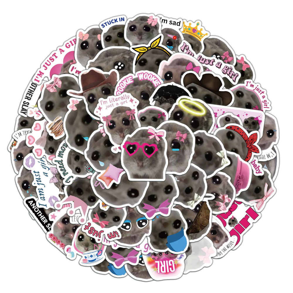 56pcs Cute Sad Hamster Meme St – обзор и цена Laptop Accessories Girly