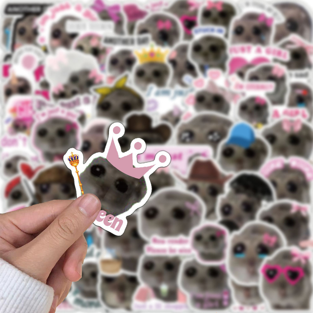 56pcs Cute Sad Hamster Meme St – обзор и цена Laptop Accessories Girly
