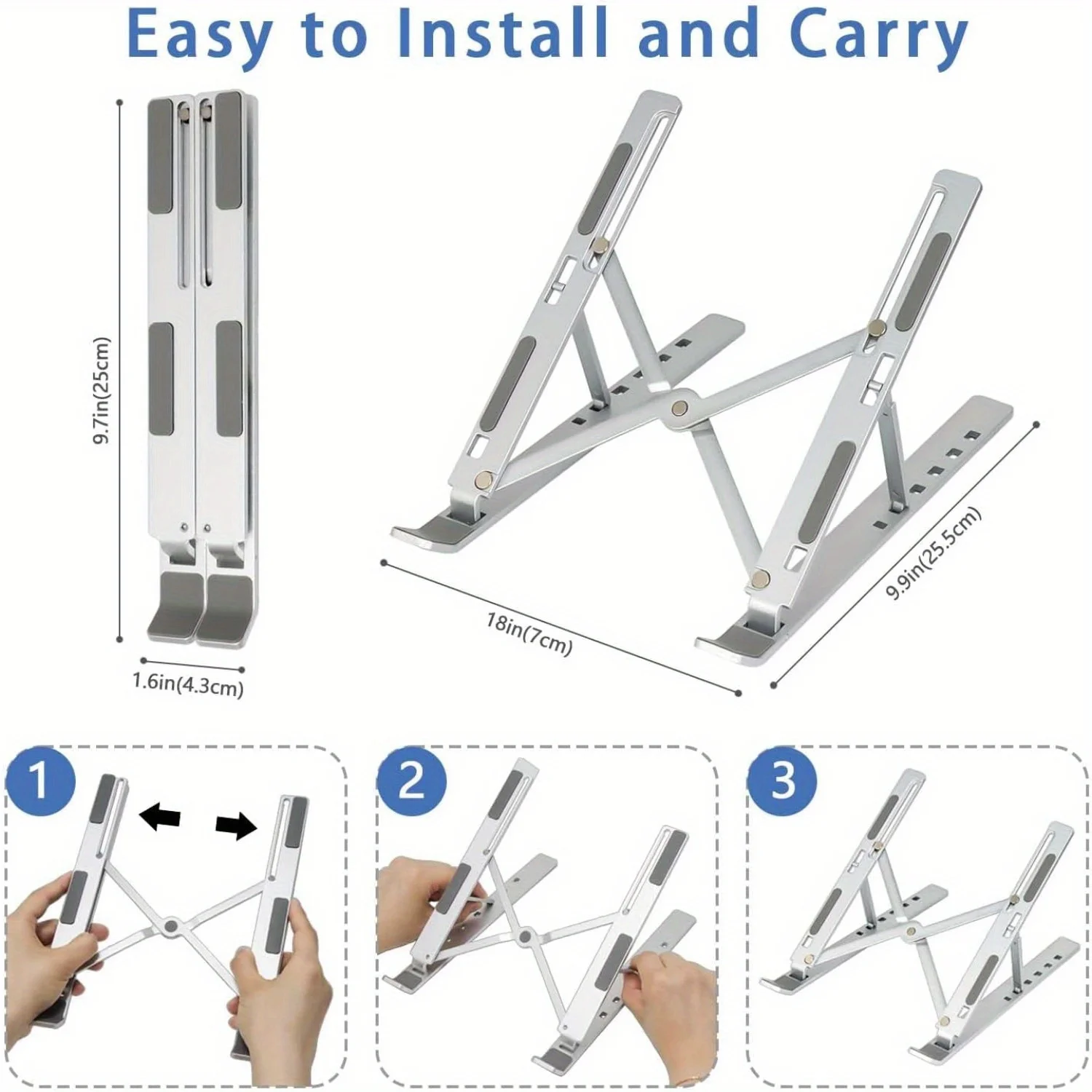 Adjustable Aluminum Laptop Sta – обзор и цена Laptop Stand Portable