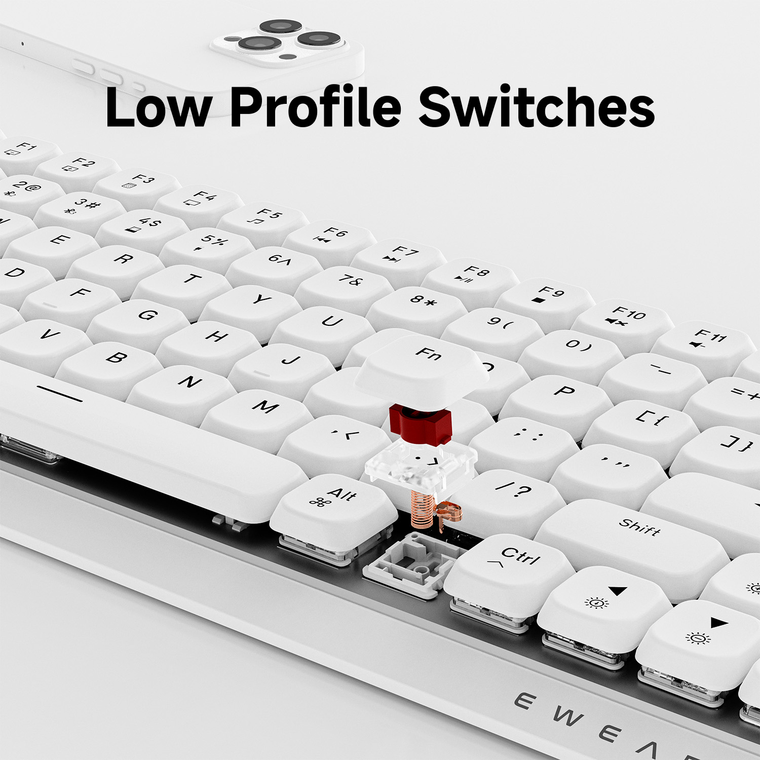 EWEADN 84 Keys Tri-Mode Low Pr – обзор и цена Laptop Ergonomic Accessories