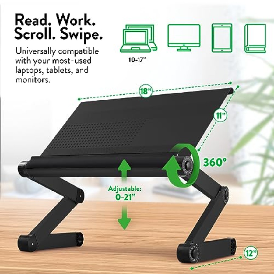 Adjustable Book Holder, Tablet – обзор и цена Laptop Stand Portable
